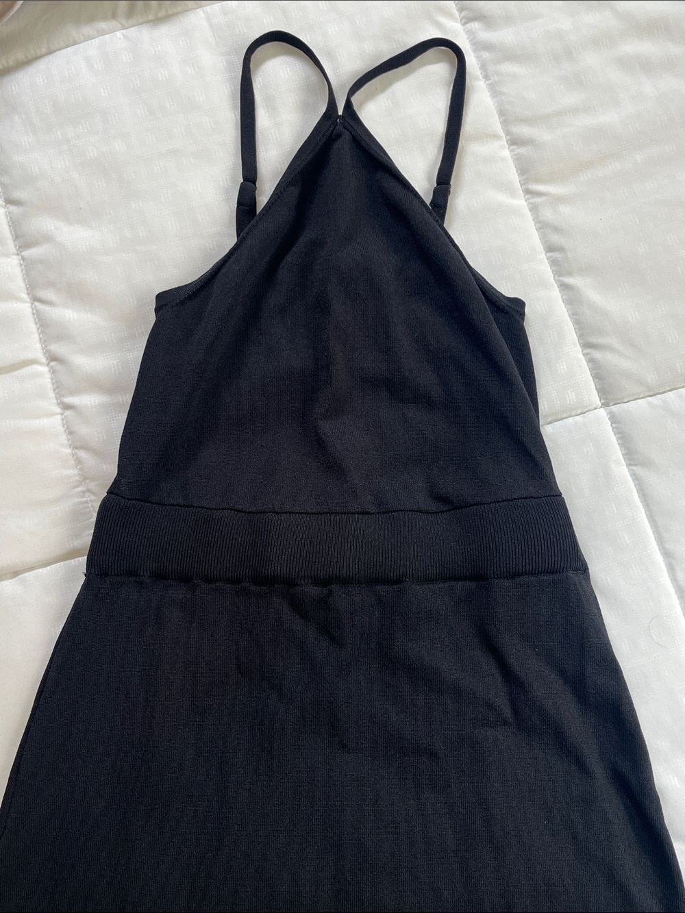ASTR the Label Talia Halter Black Cutout Midi Dress with Cross-Strap Neckline - Picture 2 of 4